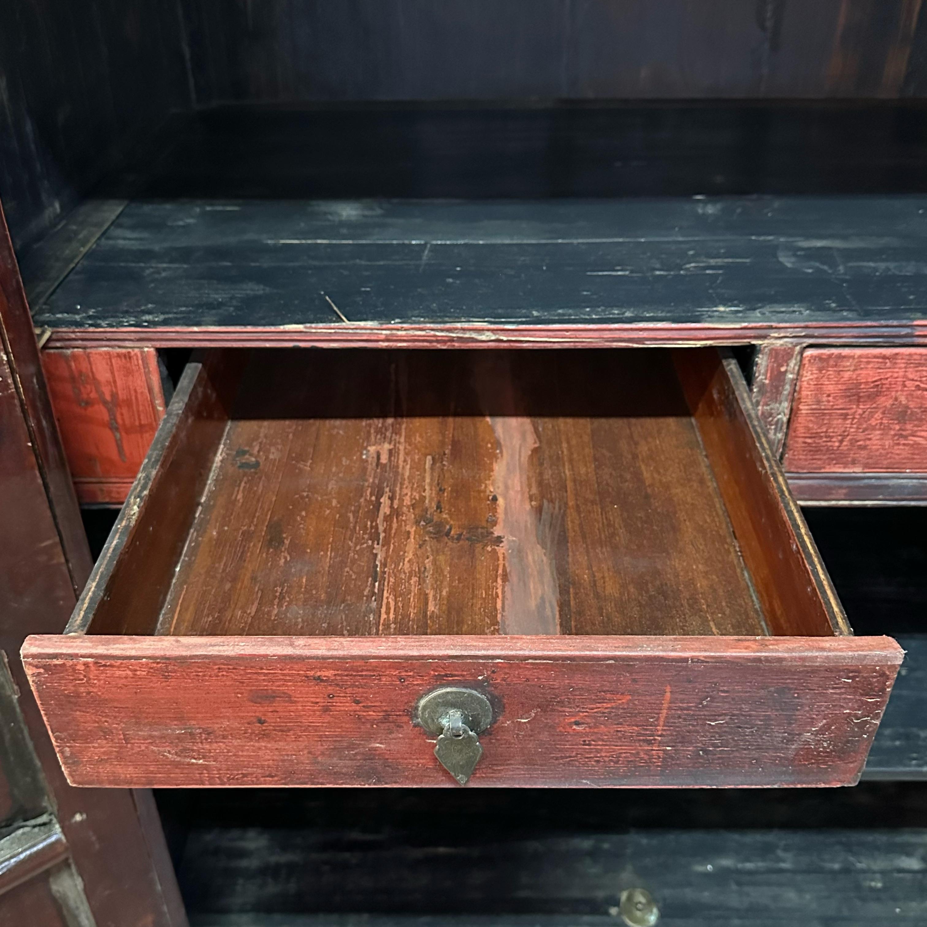 Late 19th Century Chinese Wedding Cabinet For Sale 9