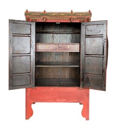 Late 19th Century Chinese Wedding Cabinet with Carving