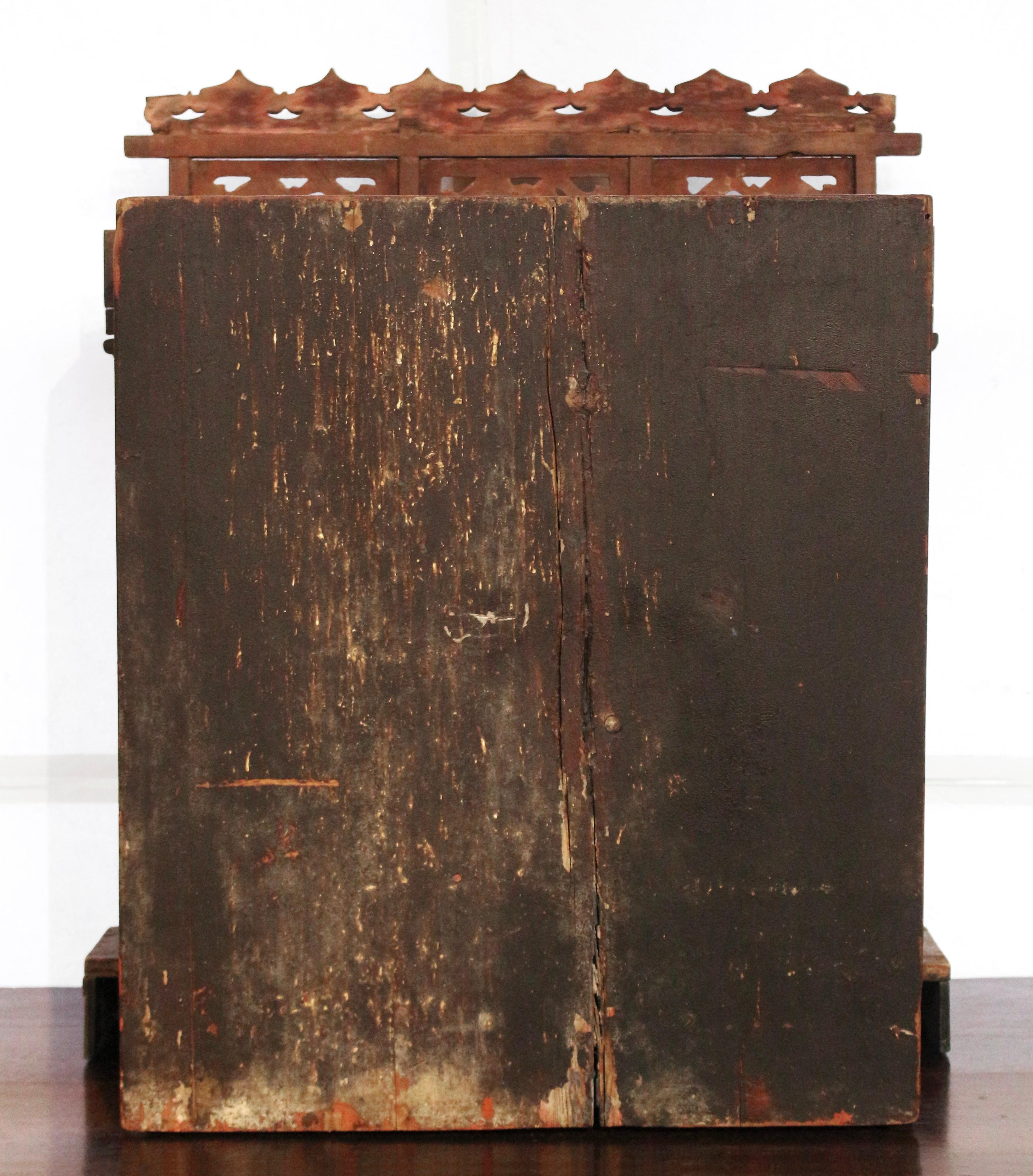 Qing Late 19th Century Chinese Wooden Spirit House For Sale