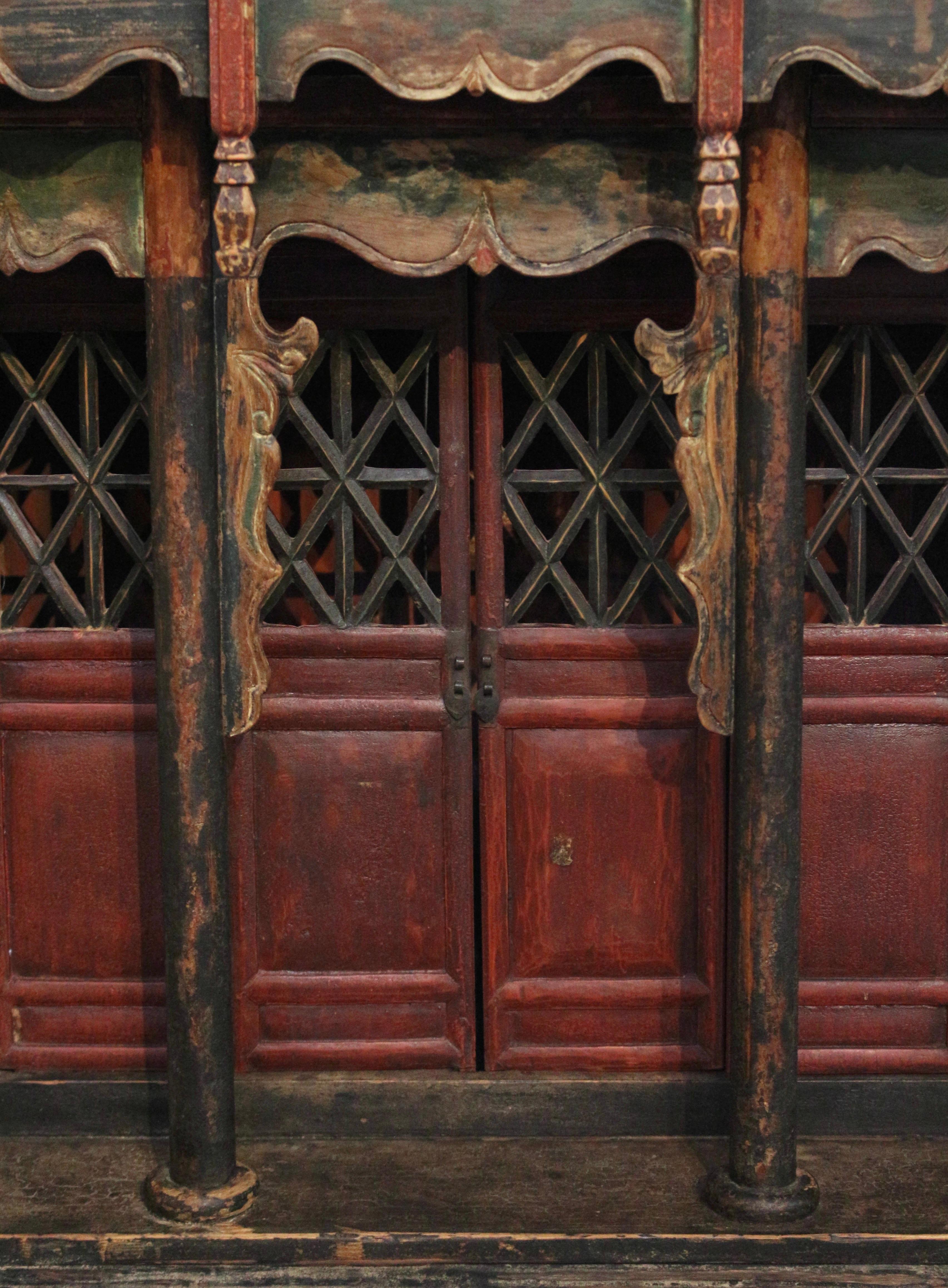 Casa de los espíritus de madera china de finales del siglo XIX Madera