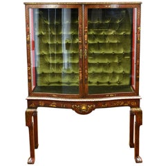 Late 19th Century Chinoiserie Serpentine Fronted Display Cabinet