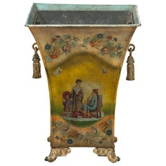 Late 19th Century Chinoiserie Tole Cache Pot