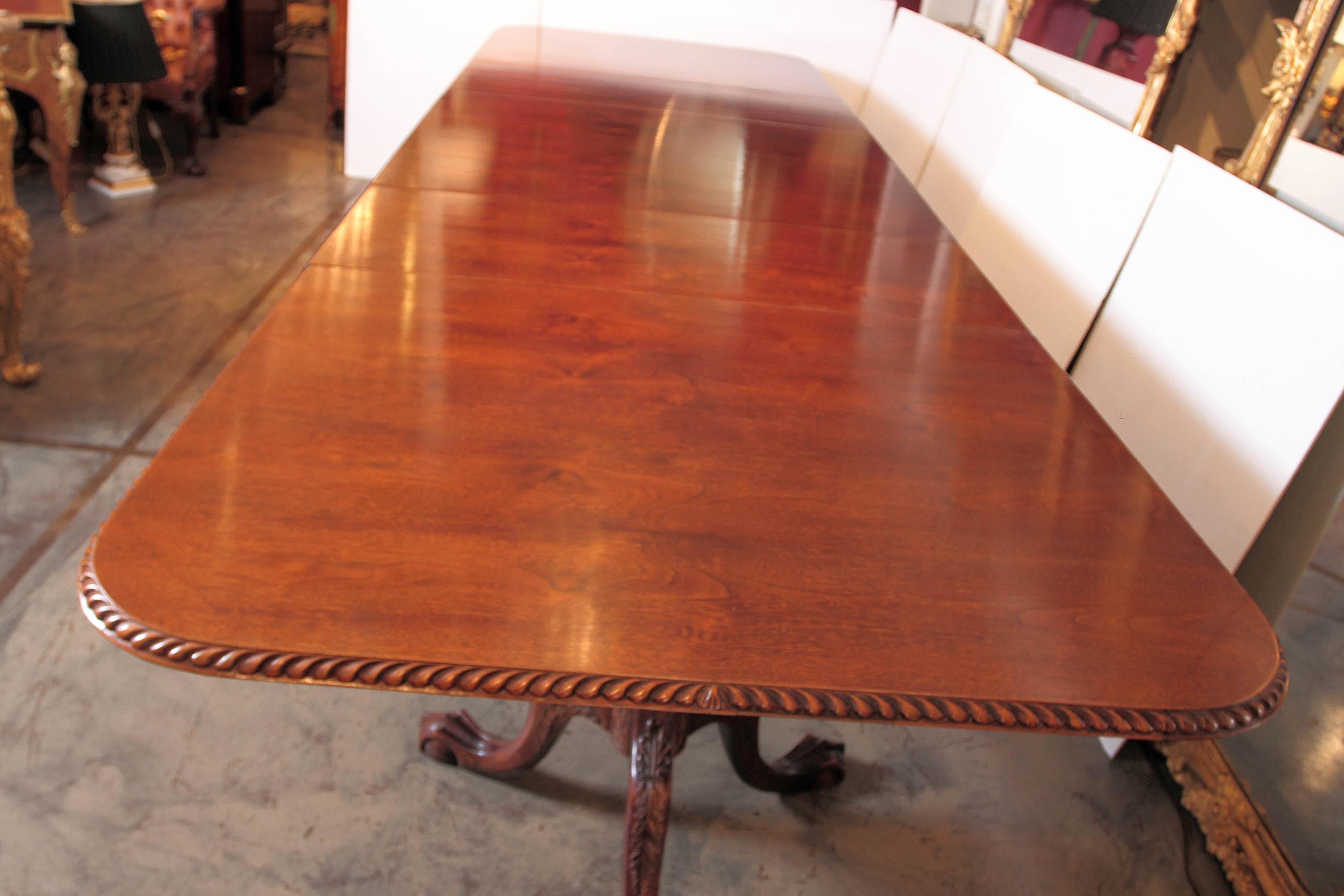 Late 19th Century Chippendale Mahogany Banquet Dining Table 3