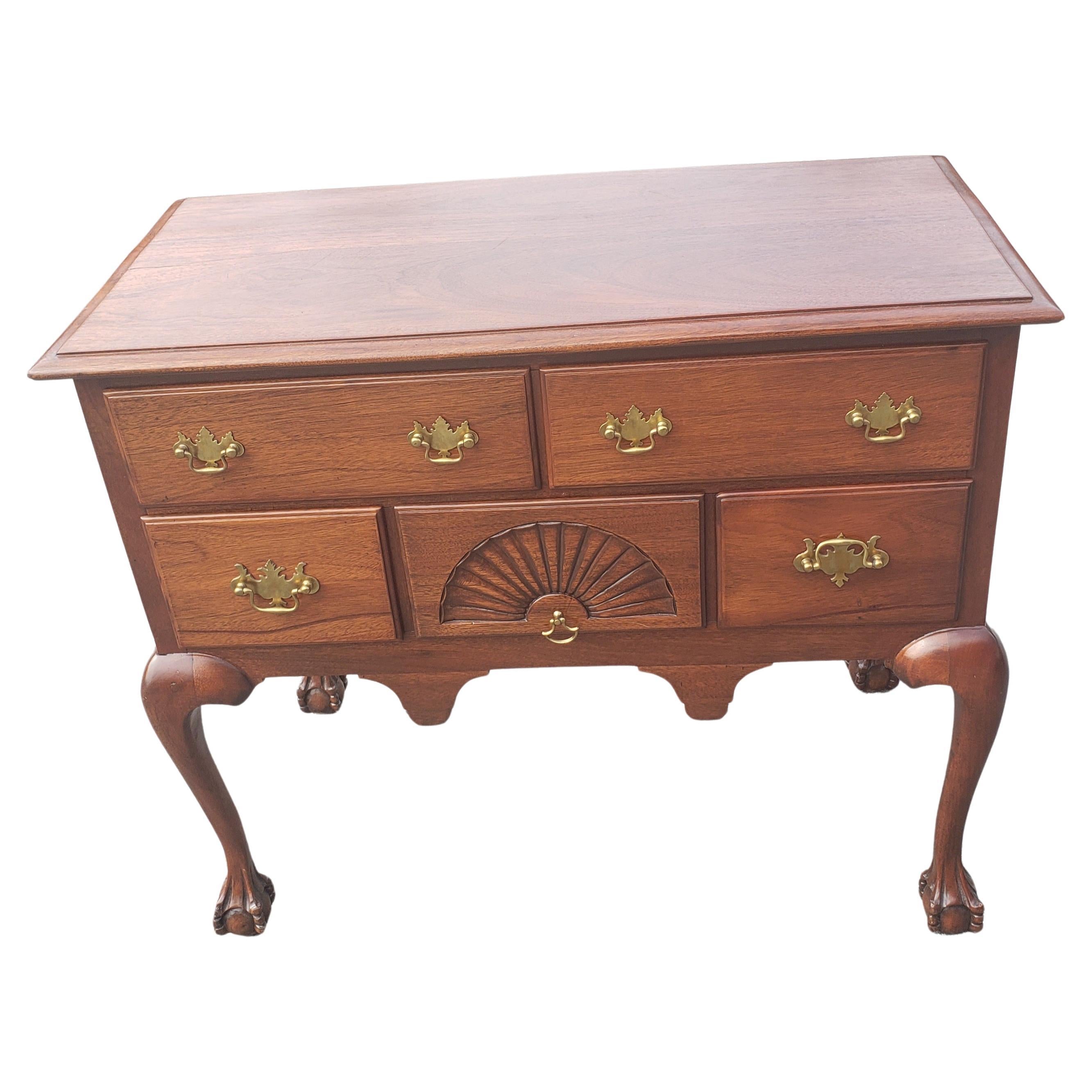 Late 19th Century Chippendale Mahogany Lowboy with Ball and Claw Feet For Sale 2