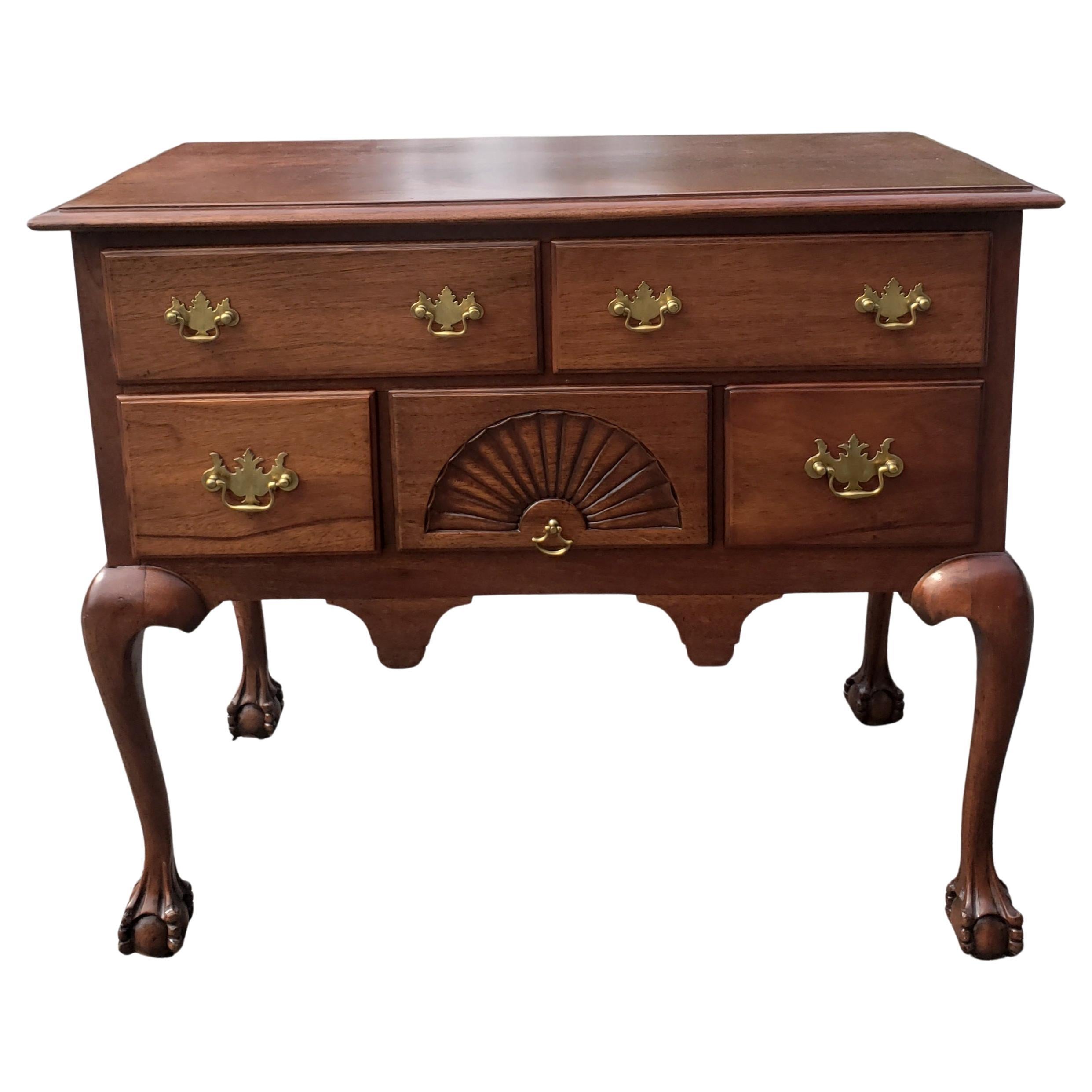 Late 19th Century Chippendale Mahogany Lowboy with Ball and Claw Feet For Sale 3