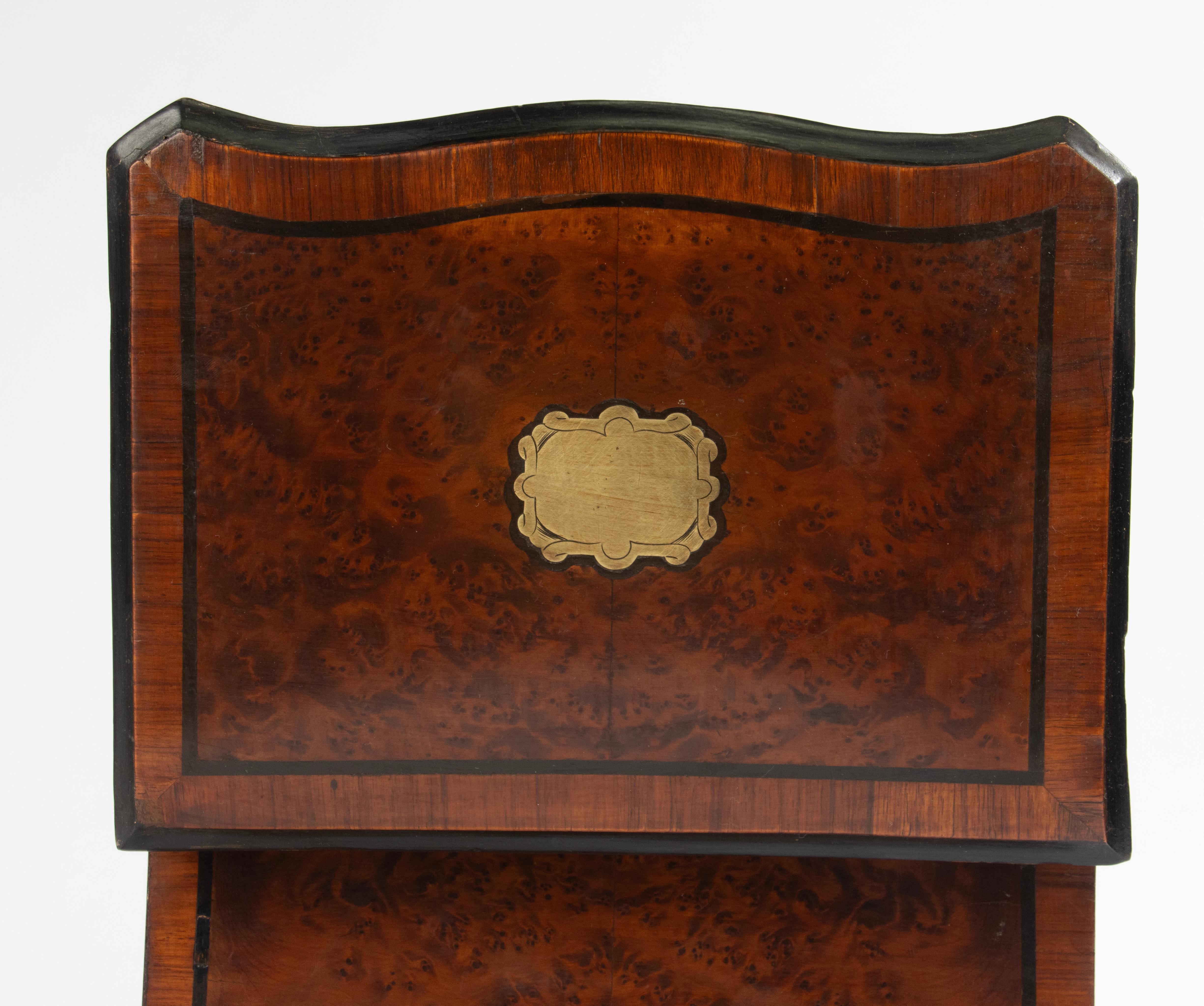 Late 19th Century Cigar Cabinet Case - Napoleon III - Warm Red Burl Veneer 7