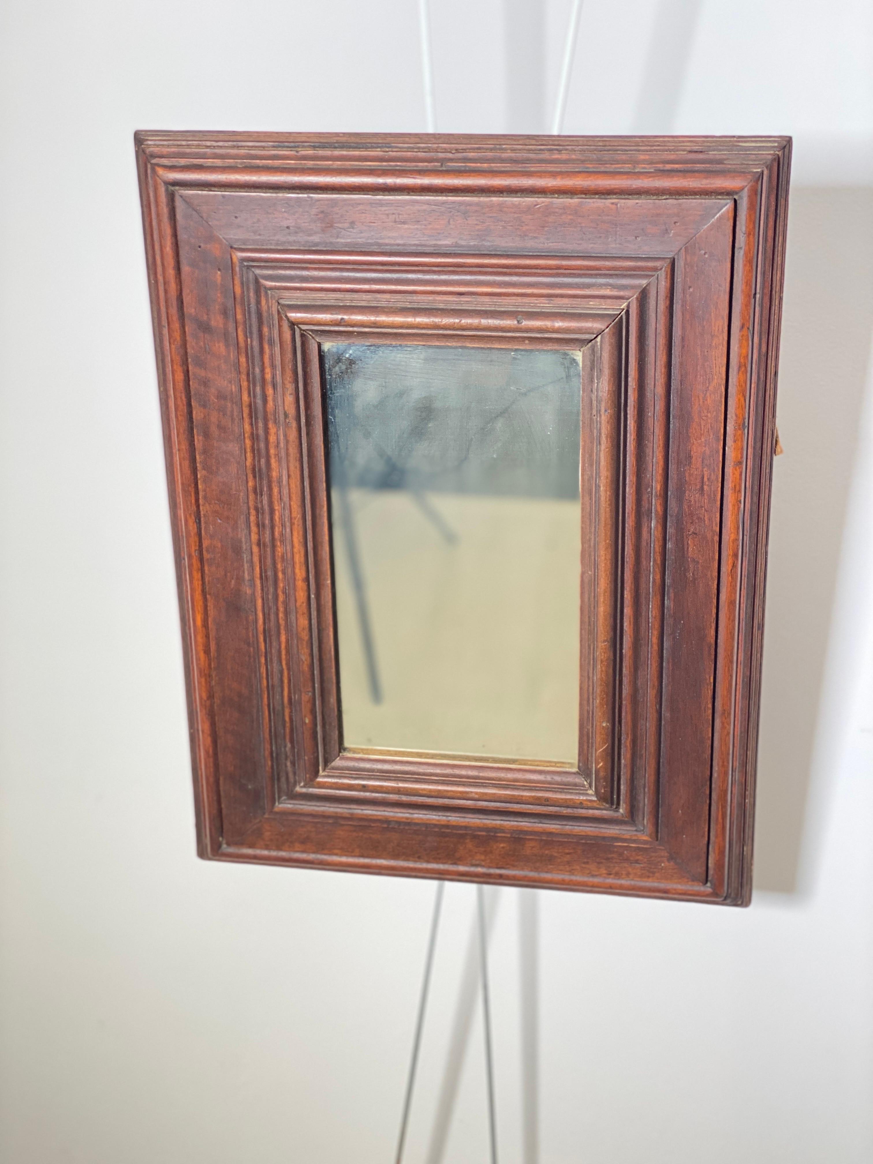 Late 19th Century Classical Beaux Arts Wood Frame Mirror, Brown Color, England 5