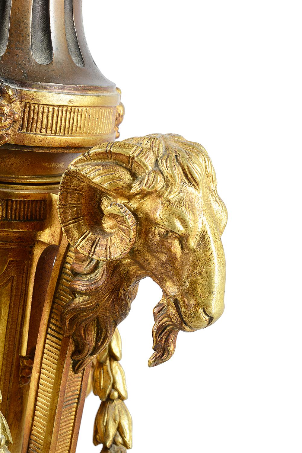 Klassische Goldbronze-Standardlampe des späten 19. Jahrhunderts im Angebot 1