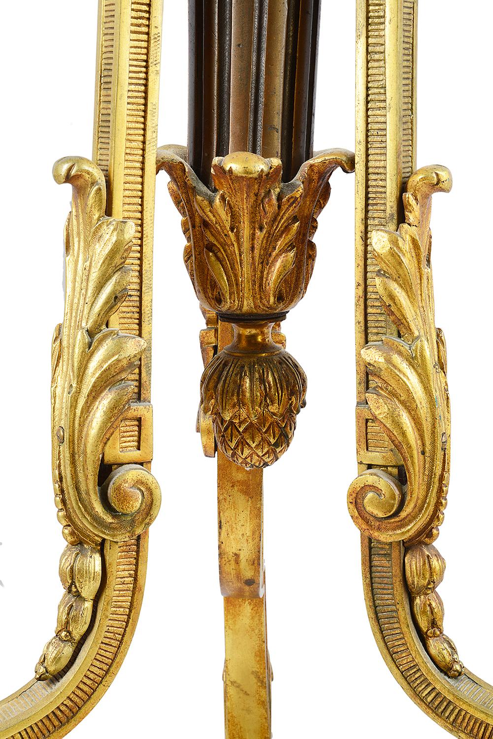 Klassische Goldbronze-Standardlampe des späten 19. Jahrhunderts im Angebot 2