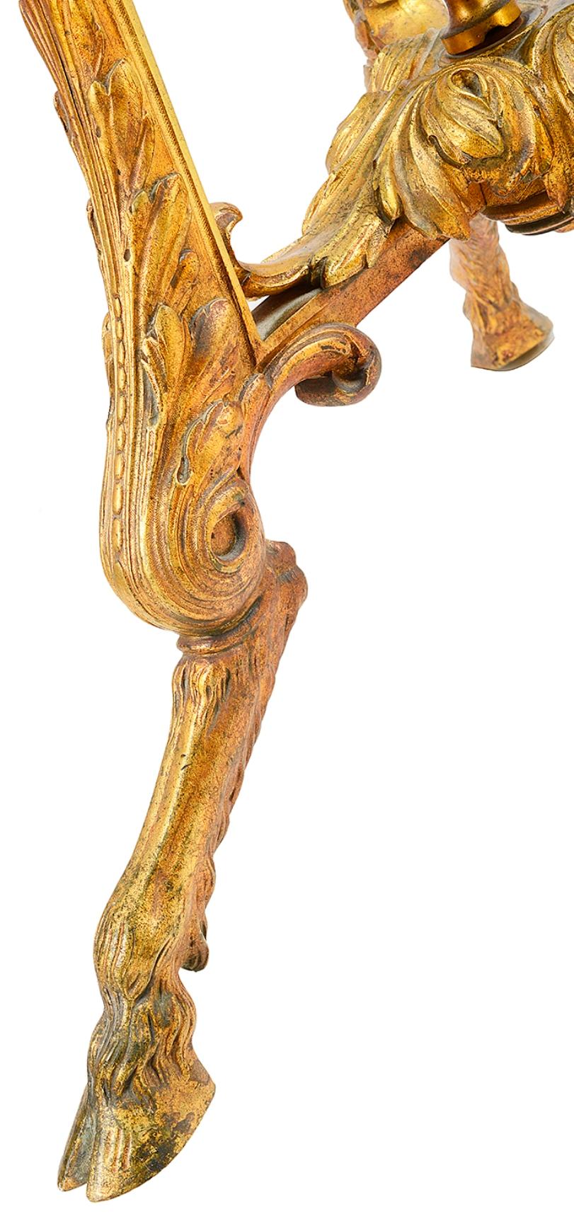 Lampe standard classique en bronze doré de la fin du XIXe siècle en vente 5