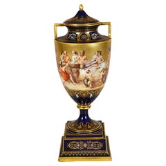 Late 19th Century Classical Vienna porcelain urn.