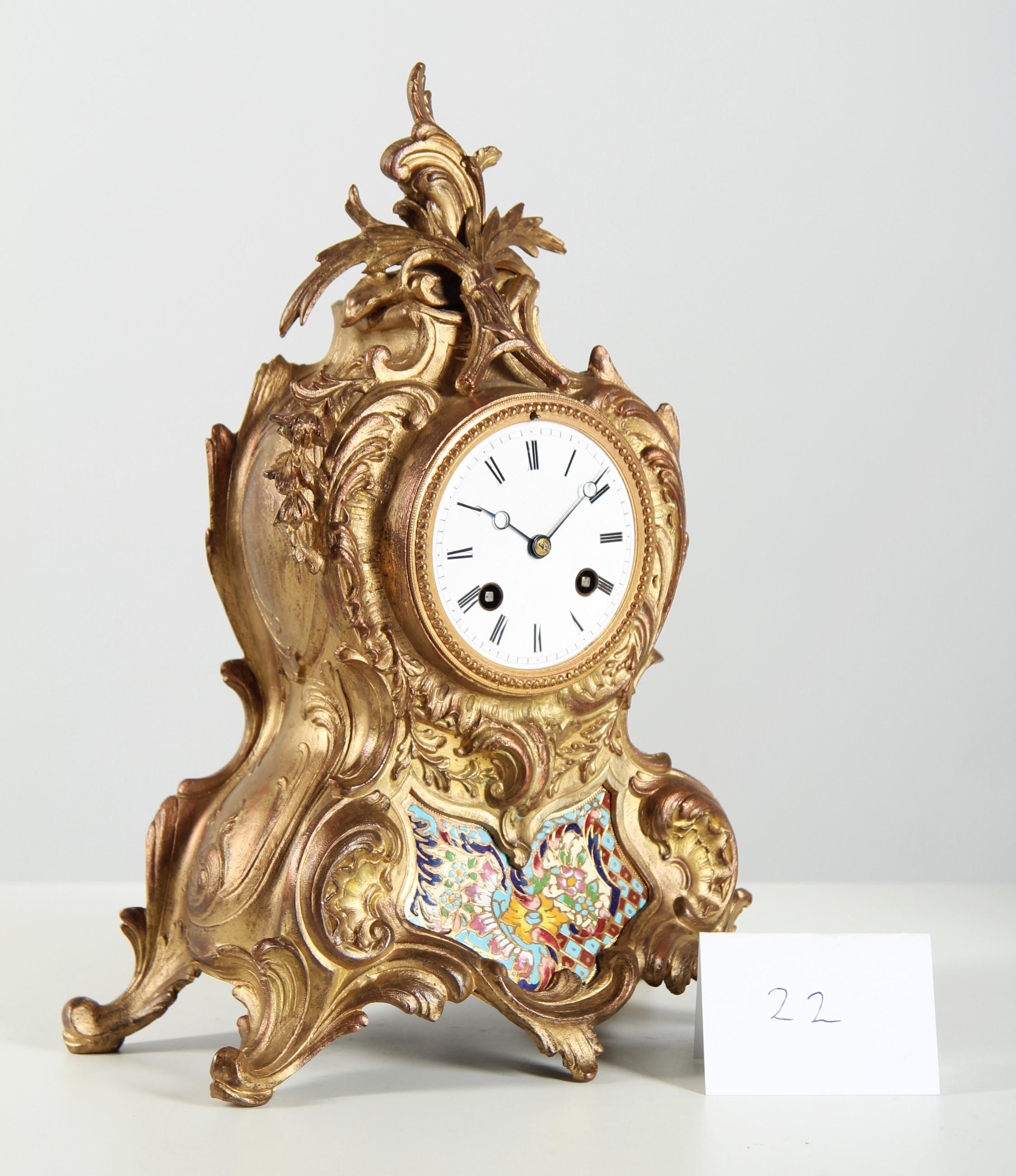 Late 19th Century Cloisonne Mantel Clock, circa 1870-1890 For Sale 5
