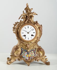 Late 19th Century Cloisonne Mantel Clock, circa 1870-1890