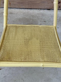 Late 19th Century Coastal Bamboo Wicker Octagon Side Table