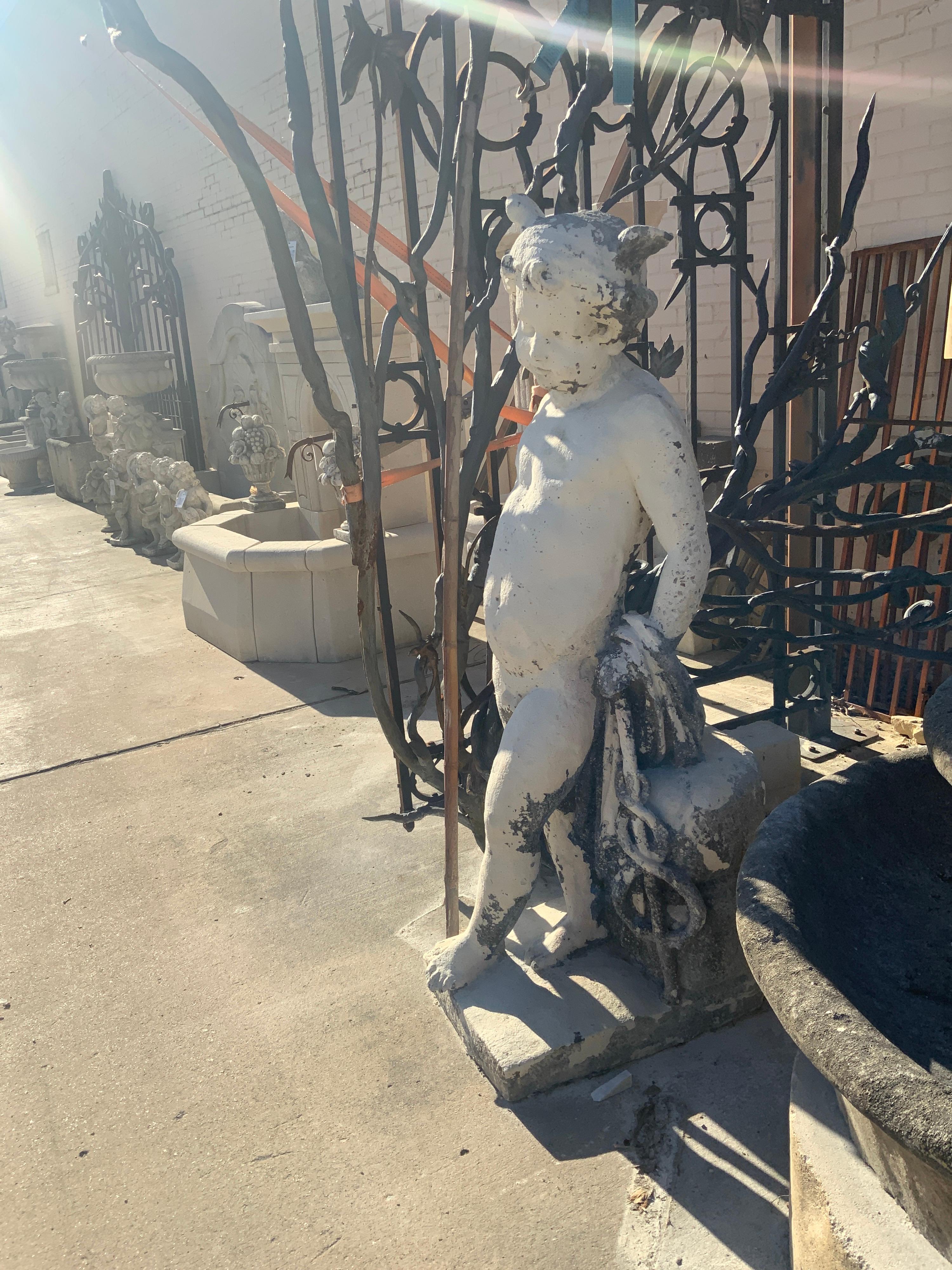 French Late 19th Century Concrete Statue For Sale