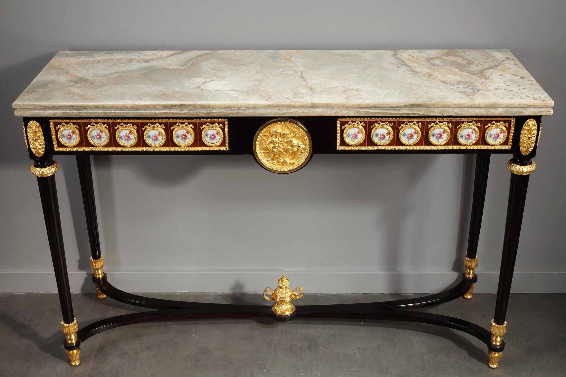 Late 19th Century Console Table and Mirror in Louis XVI Style 4