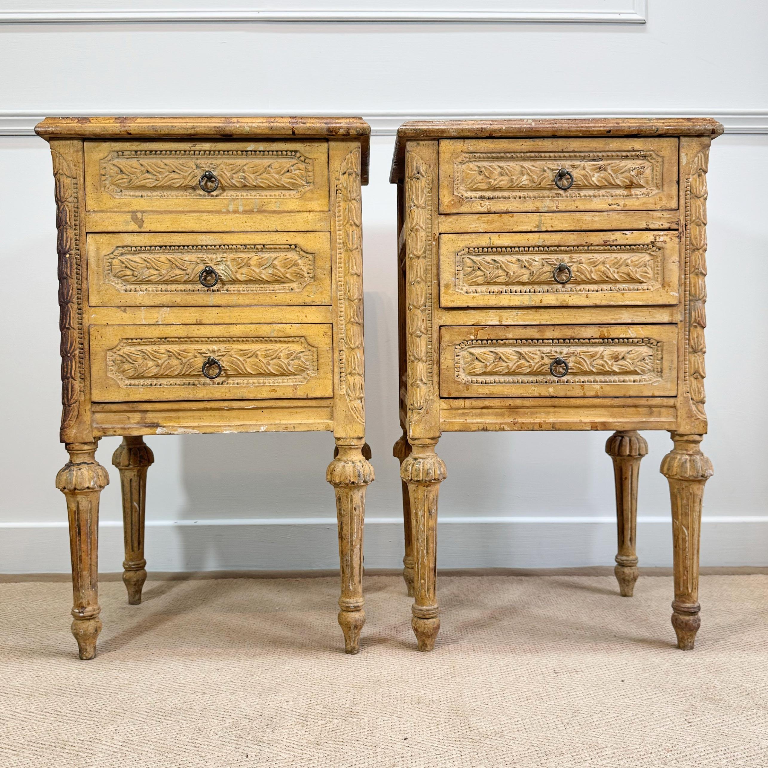 Late 19th Century Continental Bedside Drawers In Good Condition In Hastings, GB