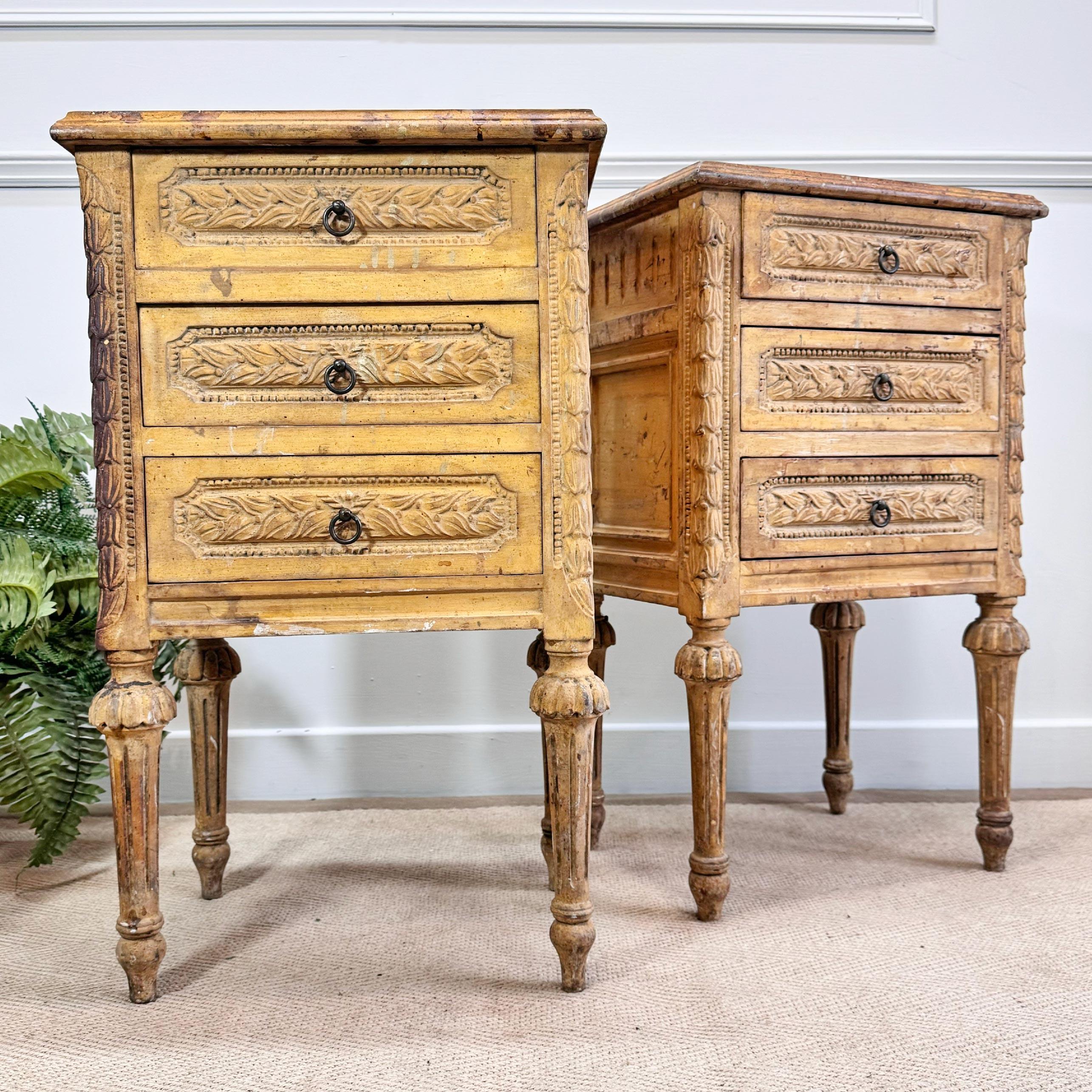 Late 19th Century Continental Bedside Drawers 1