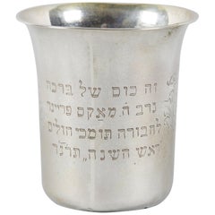 Late 19th Century Continental Silver Kiddush Cup
