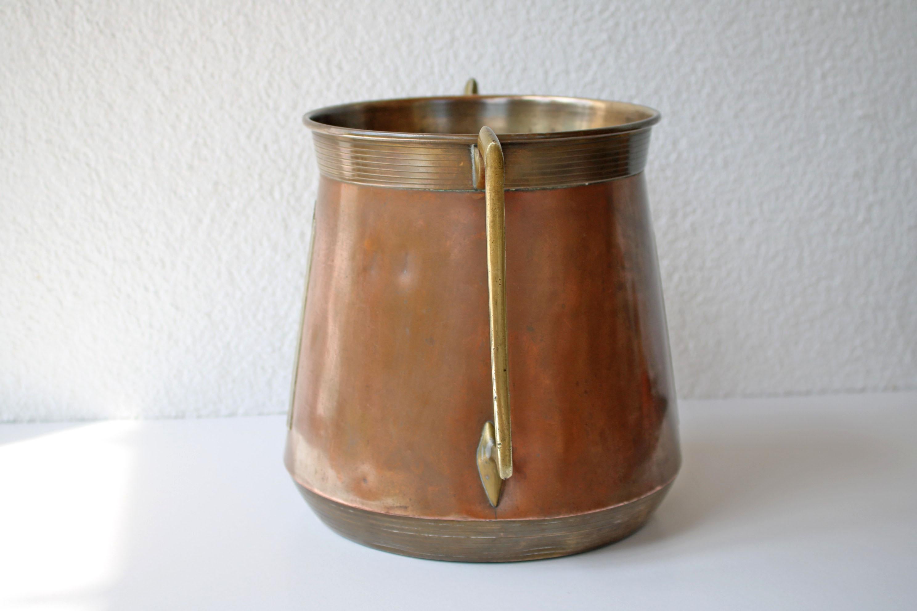 Austrian Late 19th Century Coper And Brass Planter For Sale