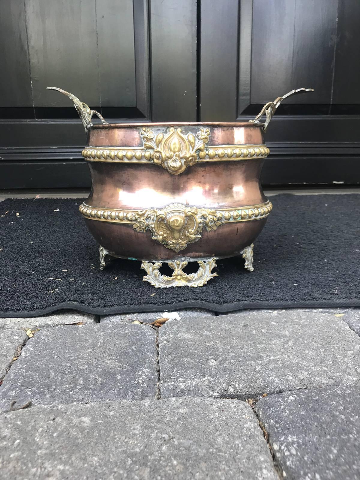 Late 19th Century Copper or Brass Cachepot In Good Condition In Atlanta, GA