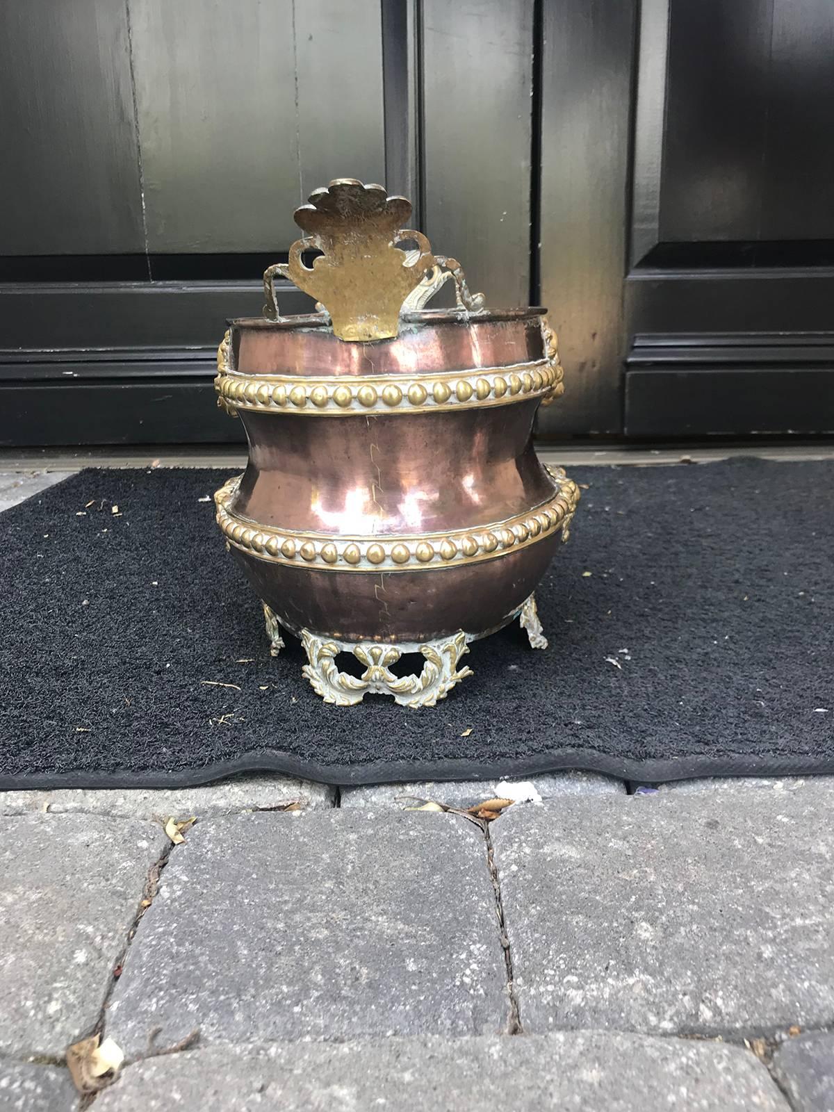 Late 19th Century Copper or Brass Cachepot 3