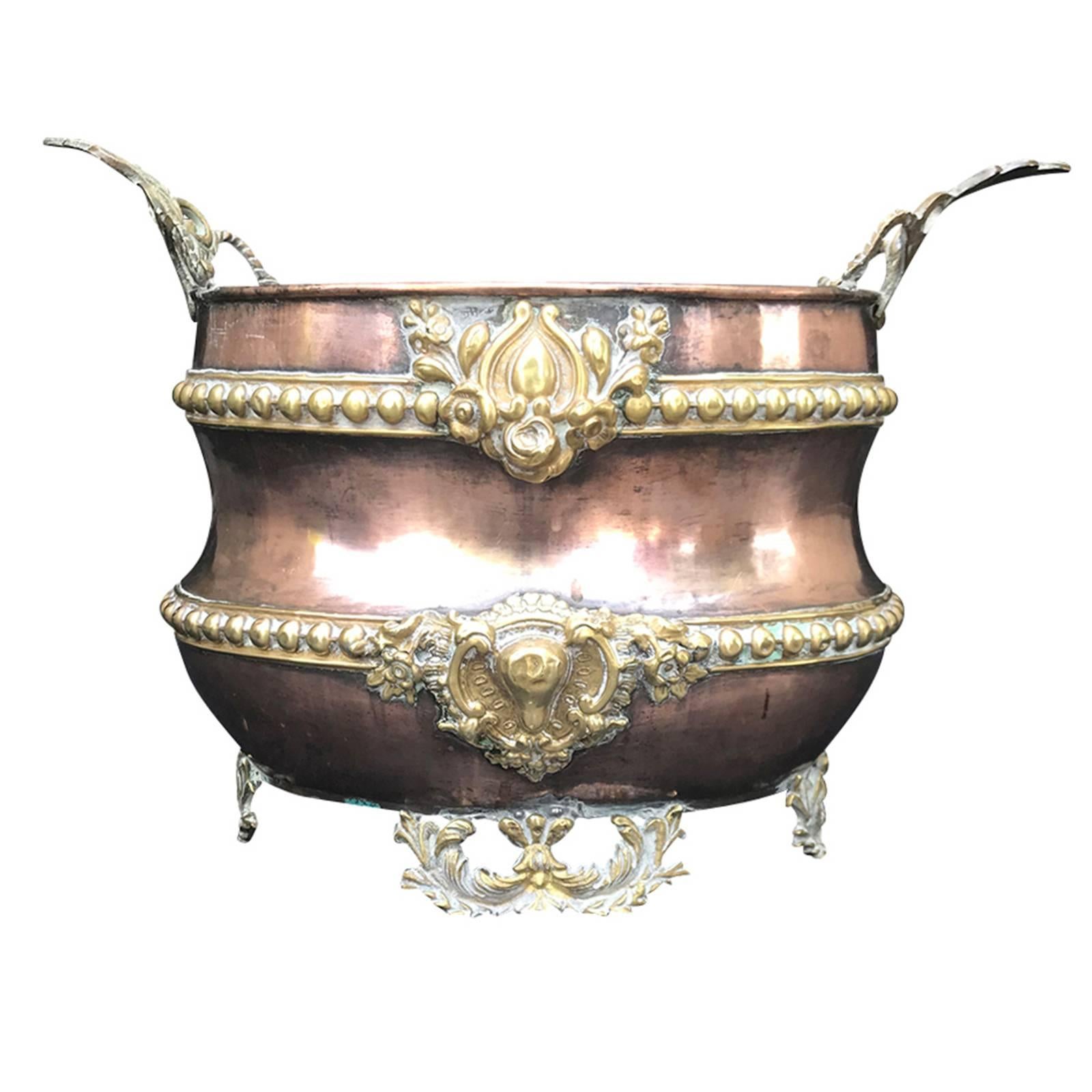 Late 19th Century Copper or Brass Cachepot