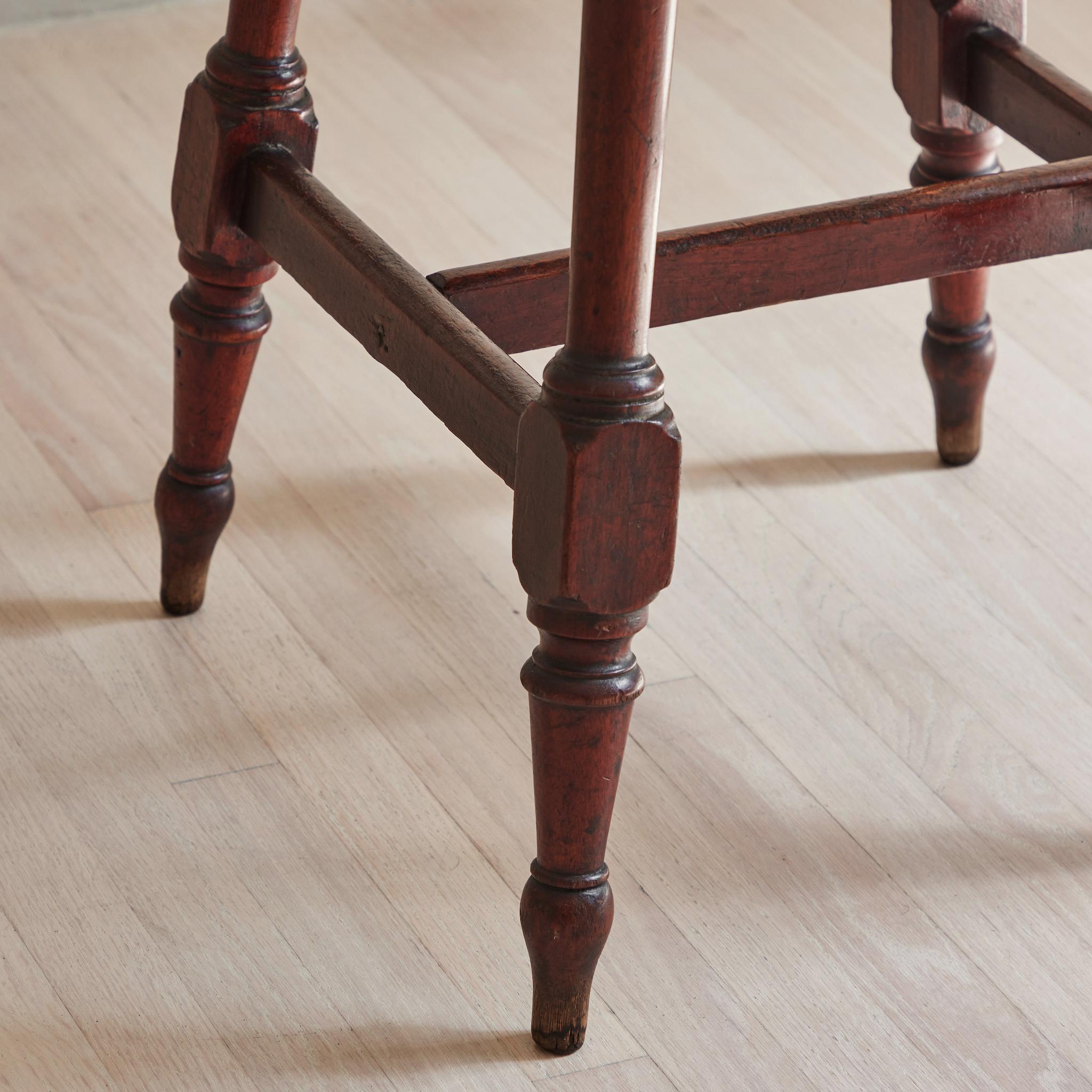 Late 19th Century Copper Top Side Table with Wooden Legs from England In Good Condition In Los Angeles, CA