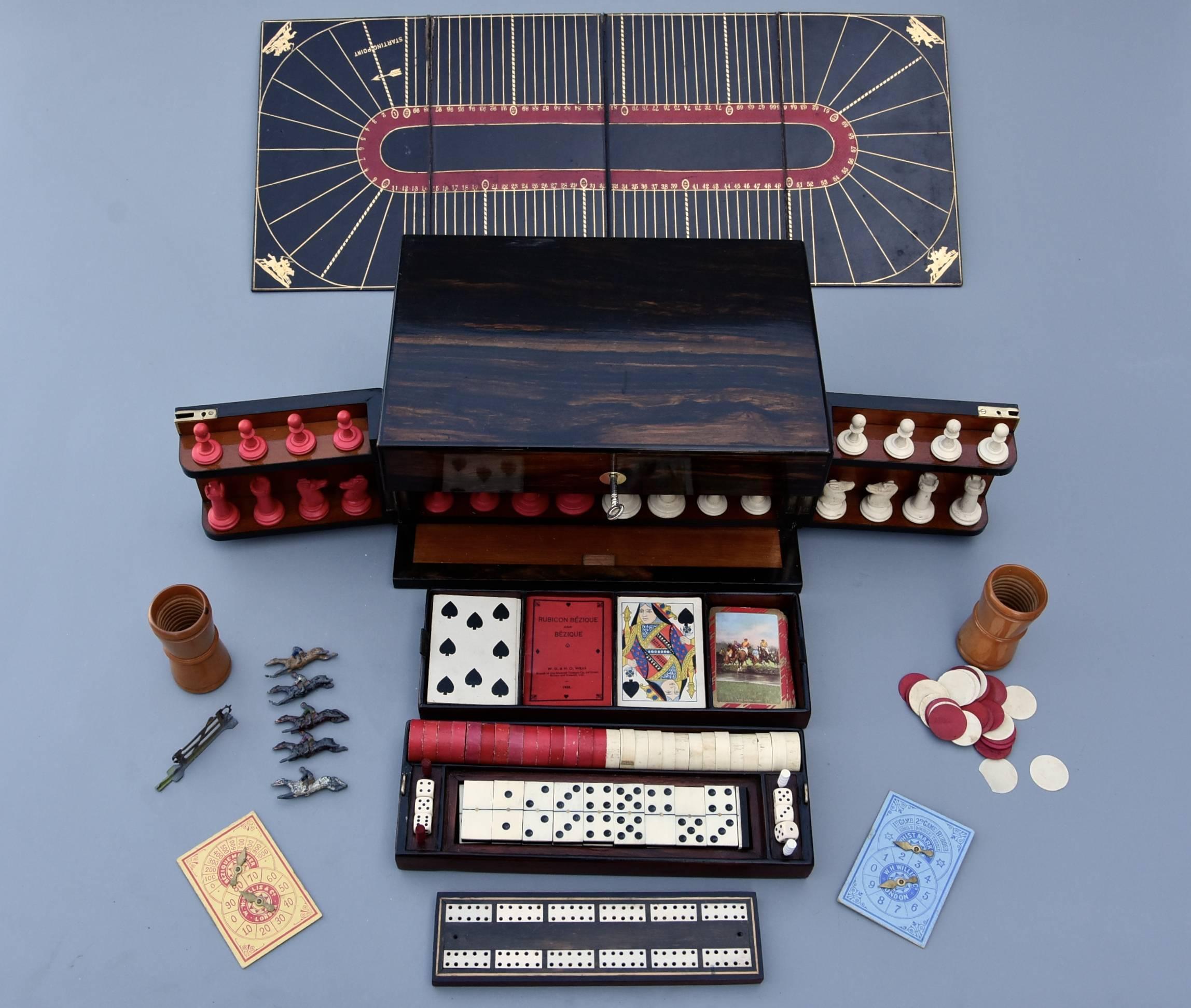 Late 19th Century Coromandel Fitted Games Compendium For Sale 4