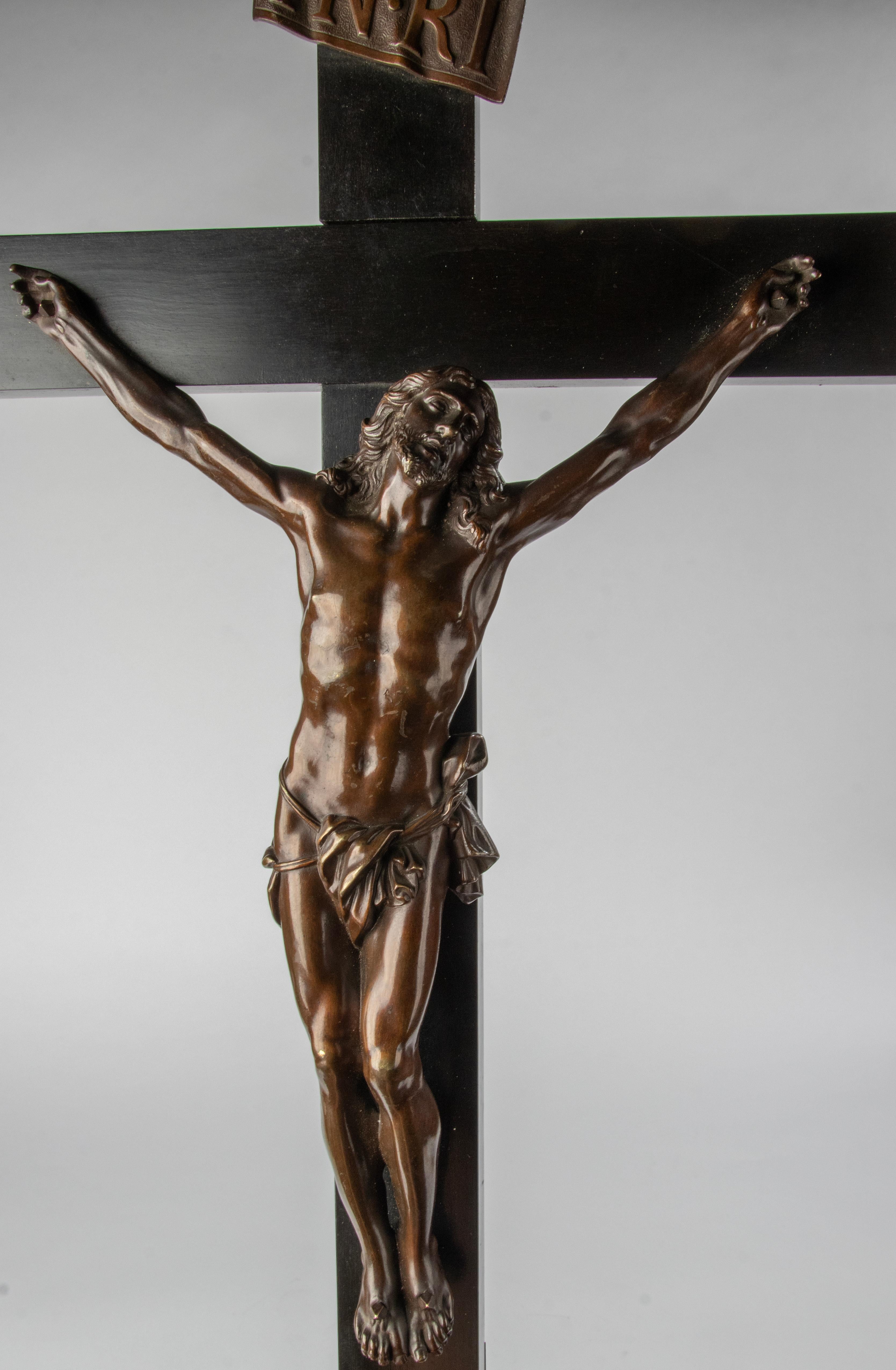 Corpus Christi Kruzifix Jesus Christus von Dèhir Frères aus dem späten 19. im Zustand „Gut“ im Angebot in Casteren, Noord-Brabant