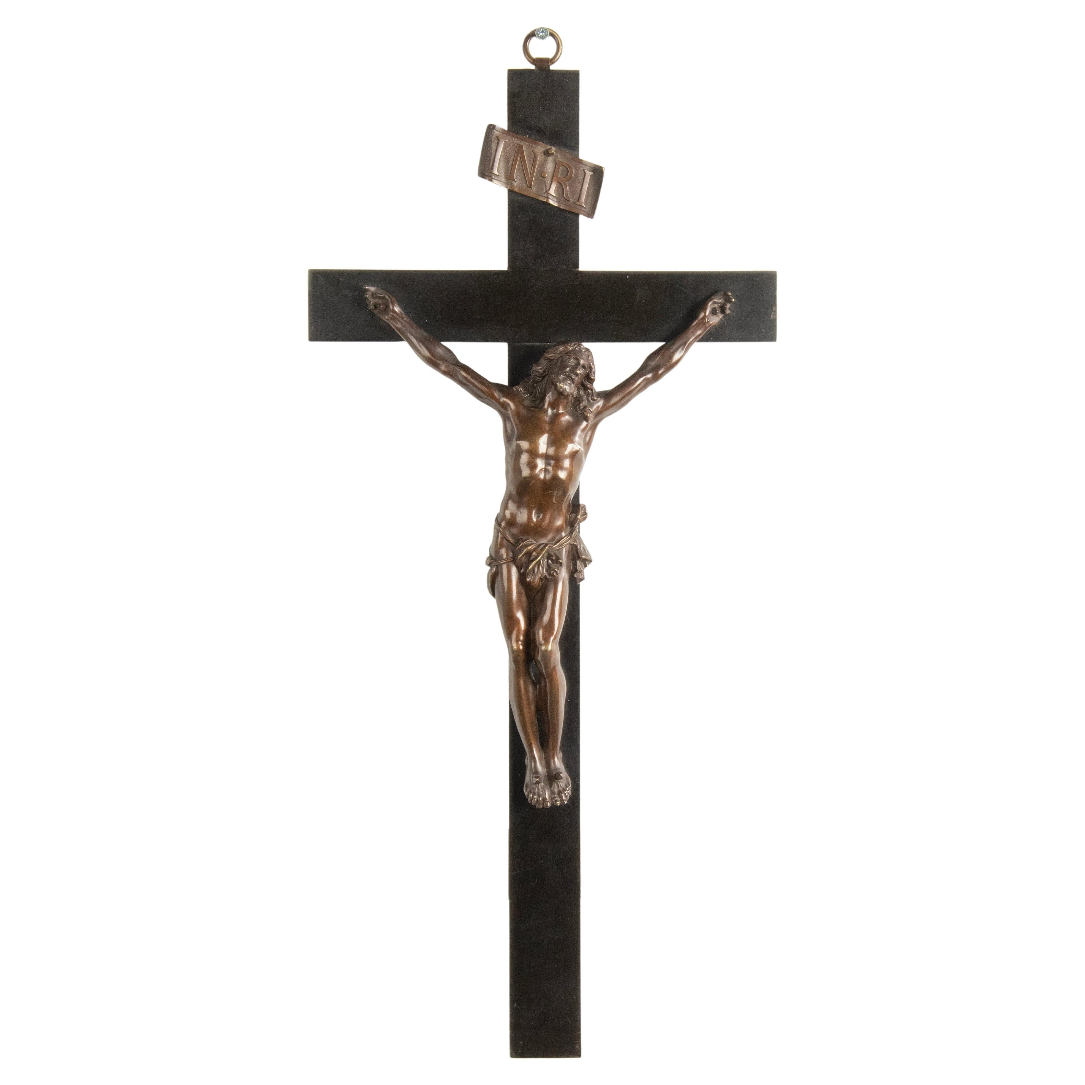 Corpus Christi Kruzifix Jesus Christus von Dèhir Frères aus dem späten 19.