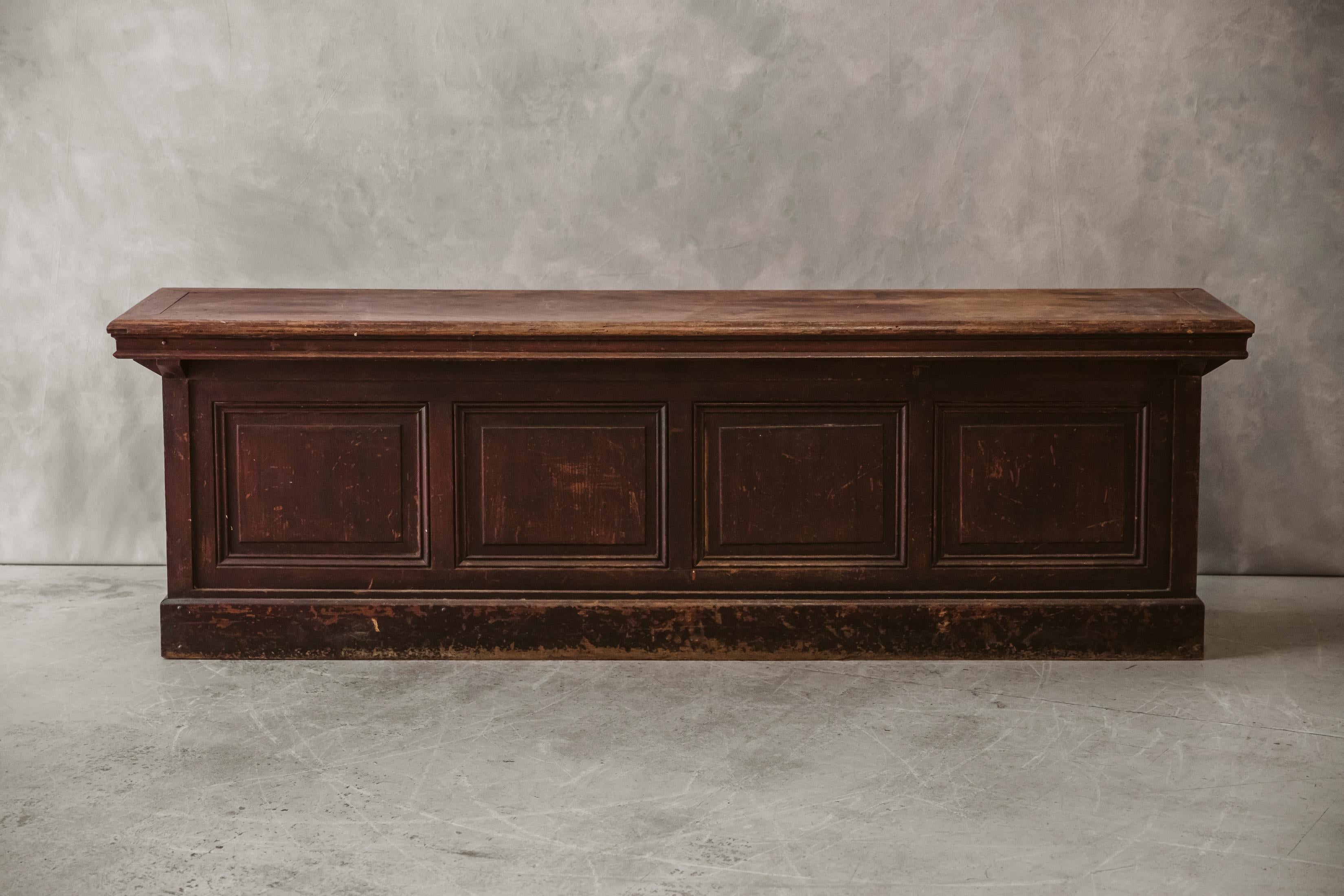 Pine Late 19th Century Counter From France, Circa 1890