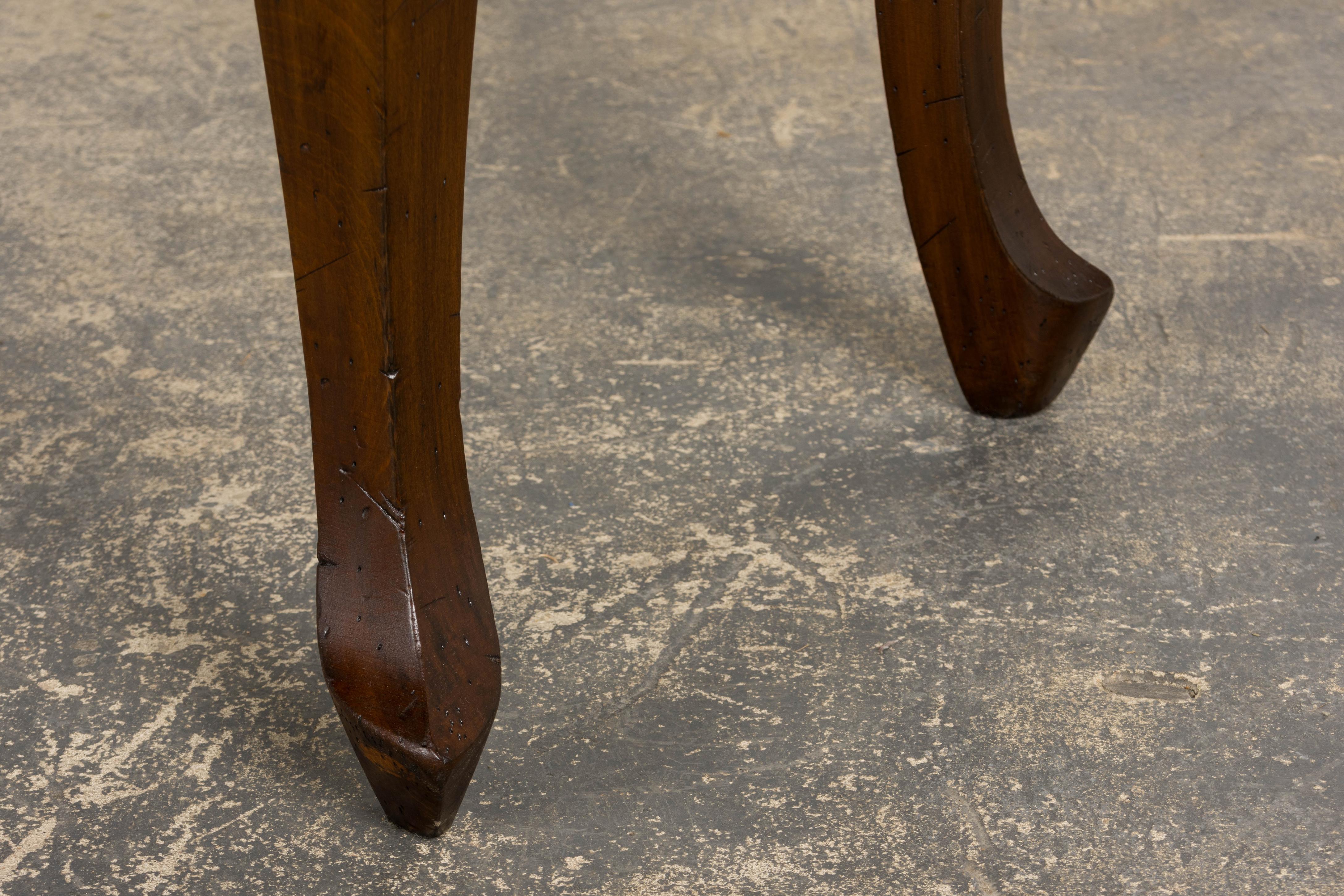 Late 19th Century Country French Provincial Maple Folding Farmhouse Dining Table For Sale 5