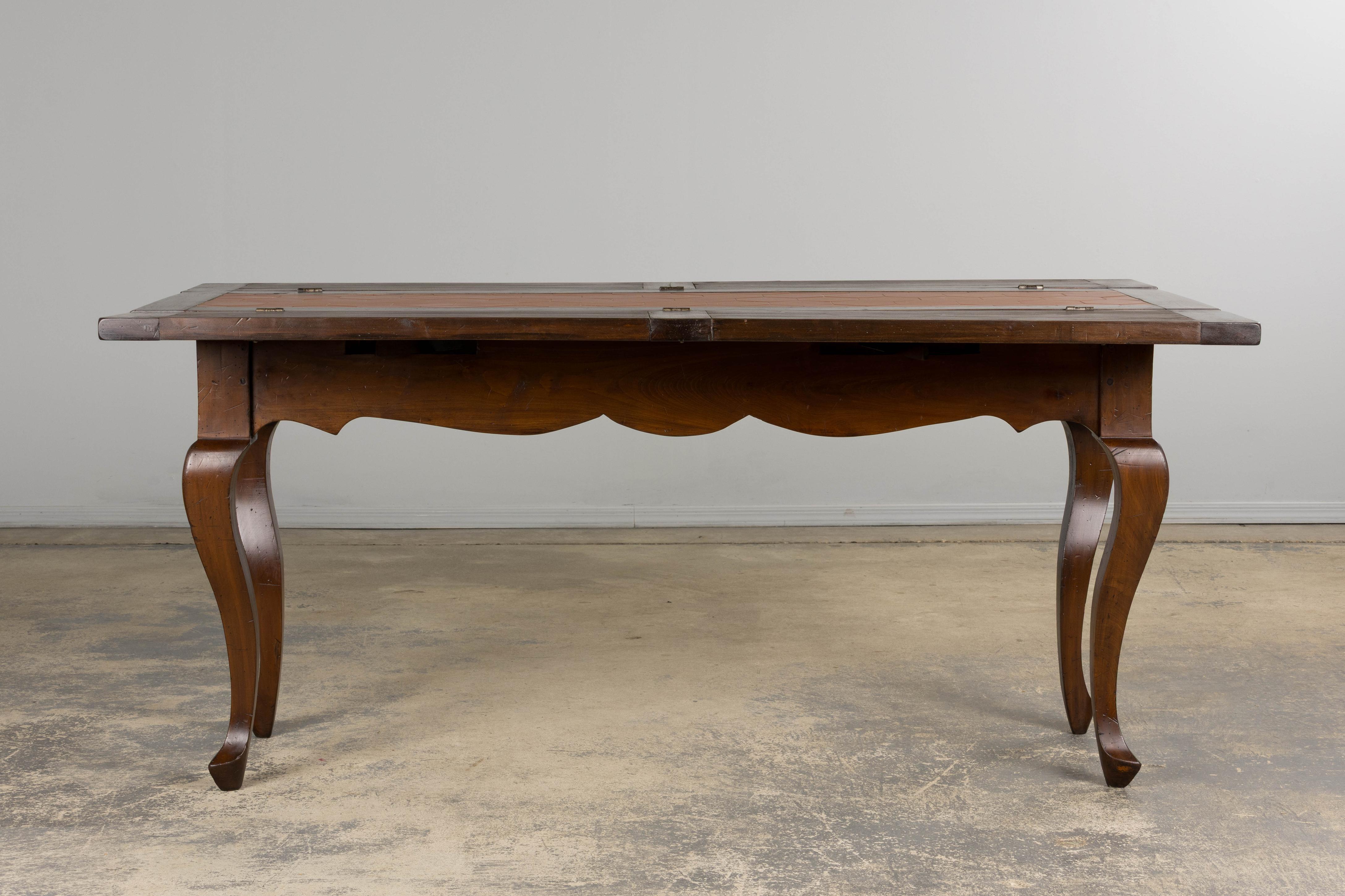 Late 19th Century Country French Provincial Maple Folding Farmhouse Dining Table For Sale 6
