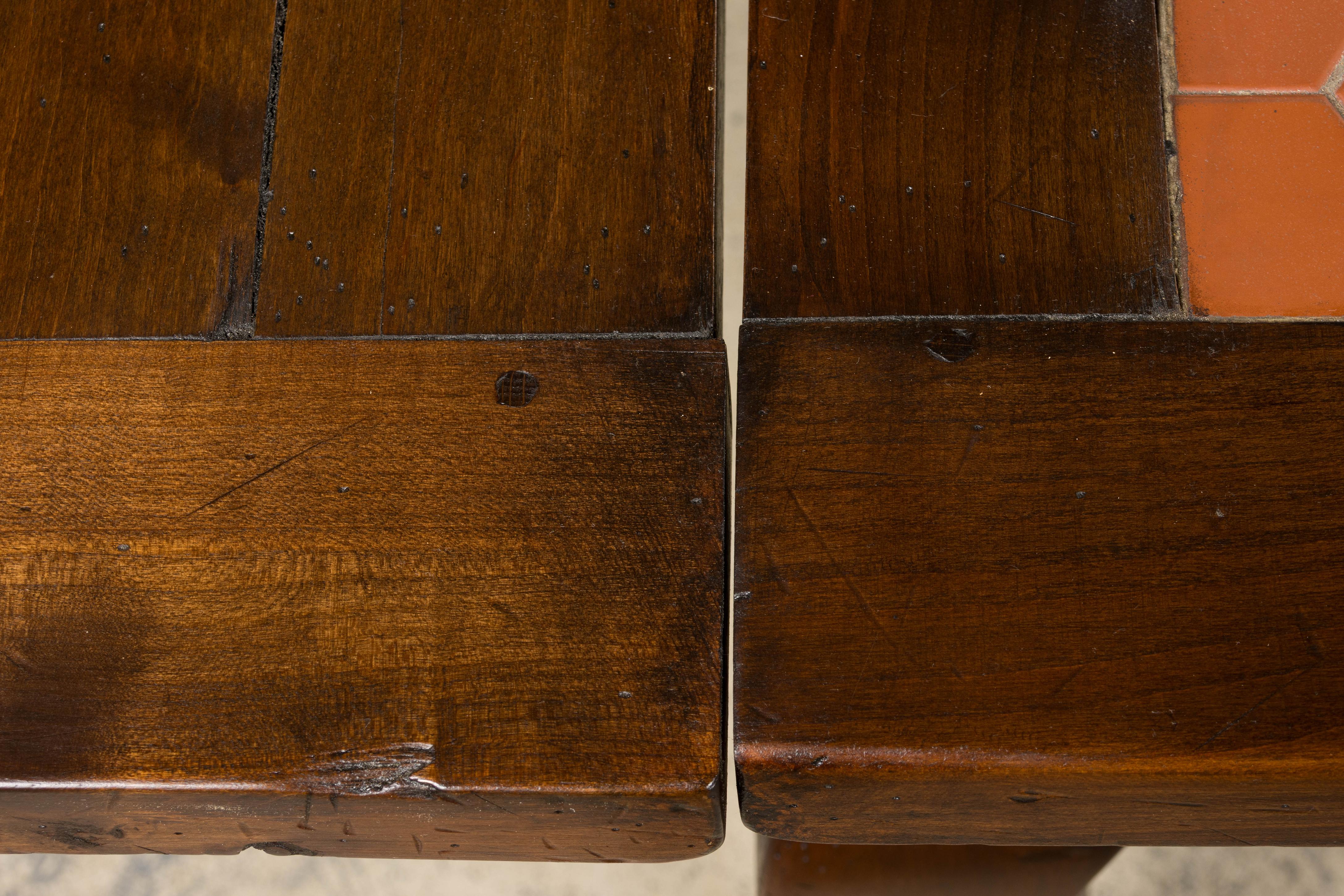 Late 19th Century Country French Provincial Maple Folding Farmhouse Dining Table For Sale 12