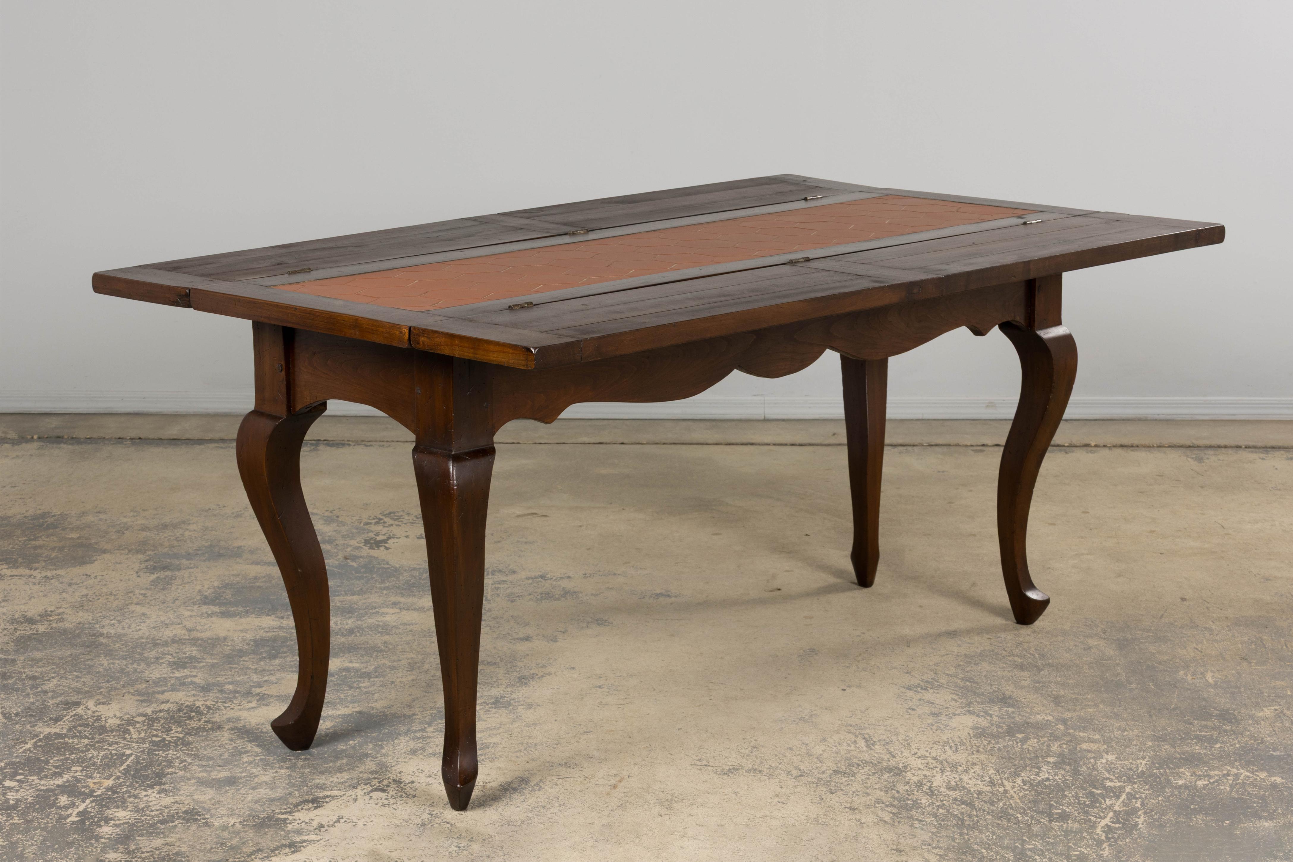 Forged Late 19th Century Country French Provincial Maple Folding Farmhouse Dining Table For Sale