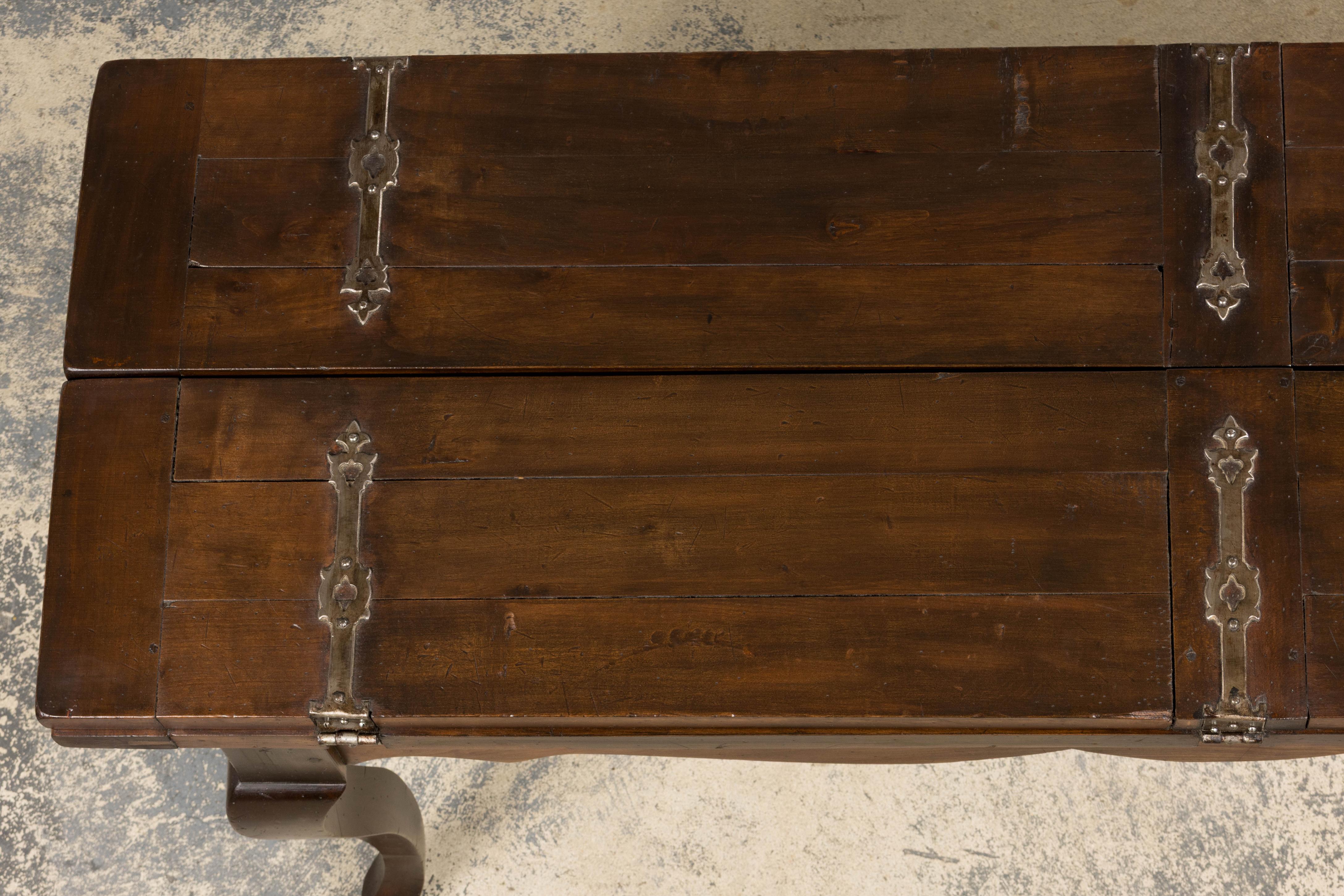 Ceramic Late 19th Century Country French Provincial Maple Folding Farmhouse Dining Table For Sale