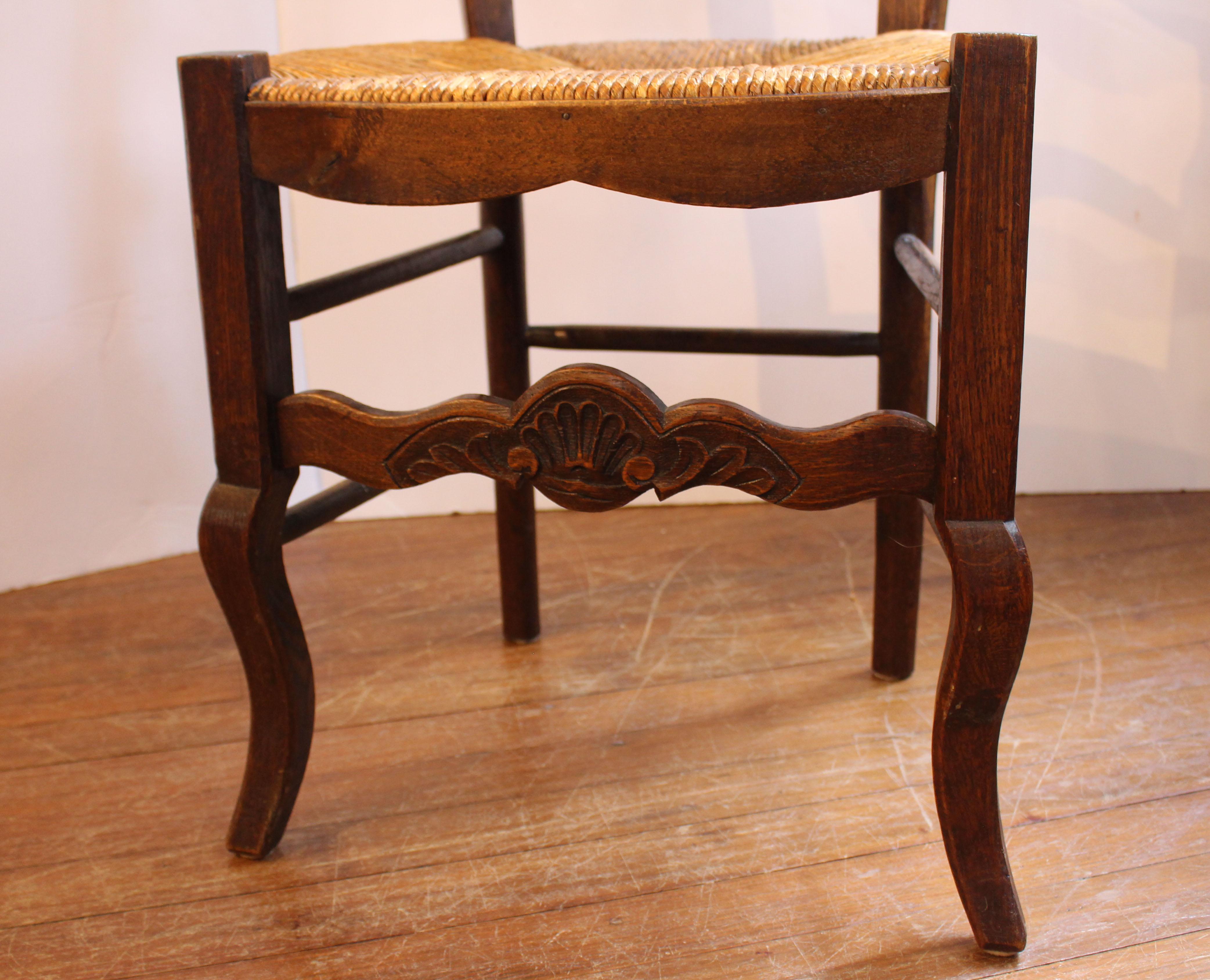 Spätes 19. Jahrhundert Land Französisch Side Chair im Zustand „Gut“ in Chapel Hill, NC