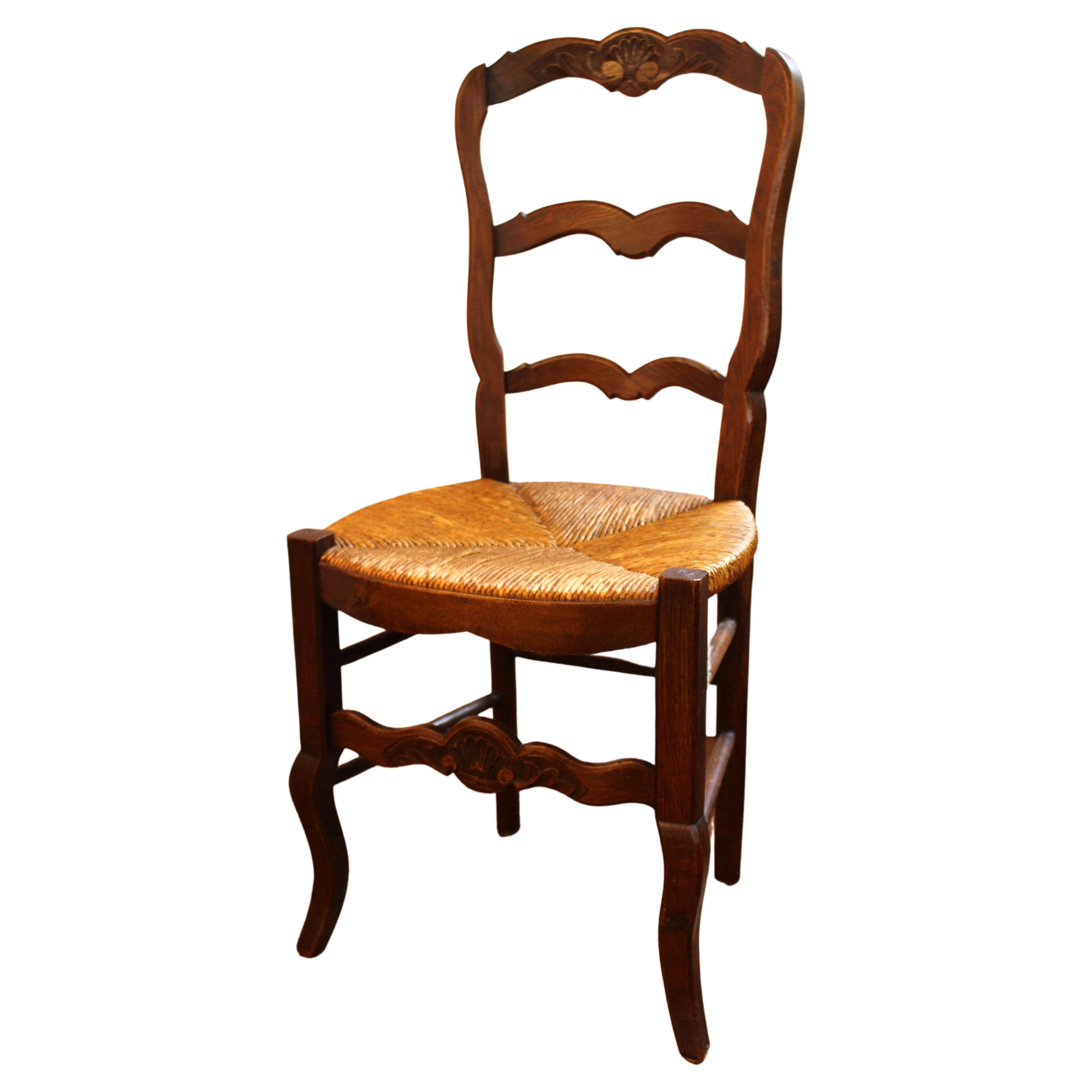 Late 19th Century Country French Side Chair For Sale