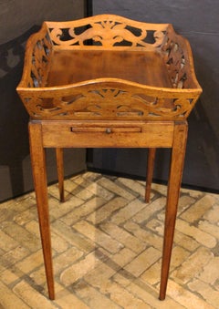 Late 19th Century Country French Tea Table With Candleslides