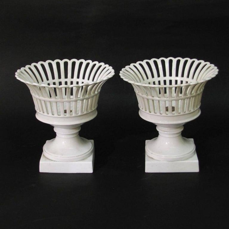 Italian Late 19th Century Couple of Porcelain Fruitstands For Sale