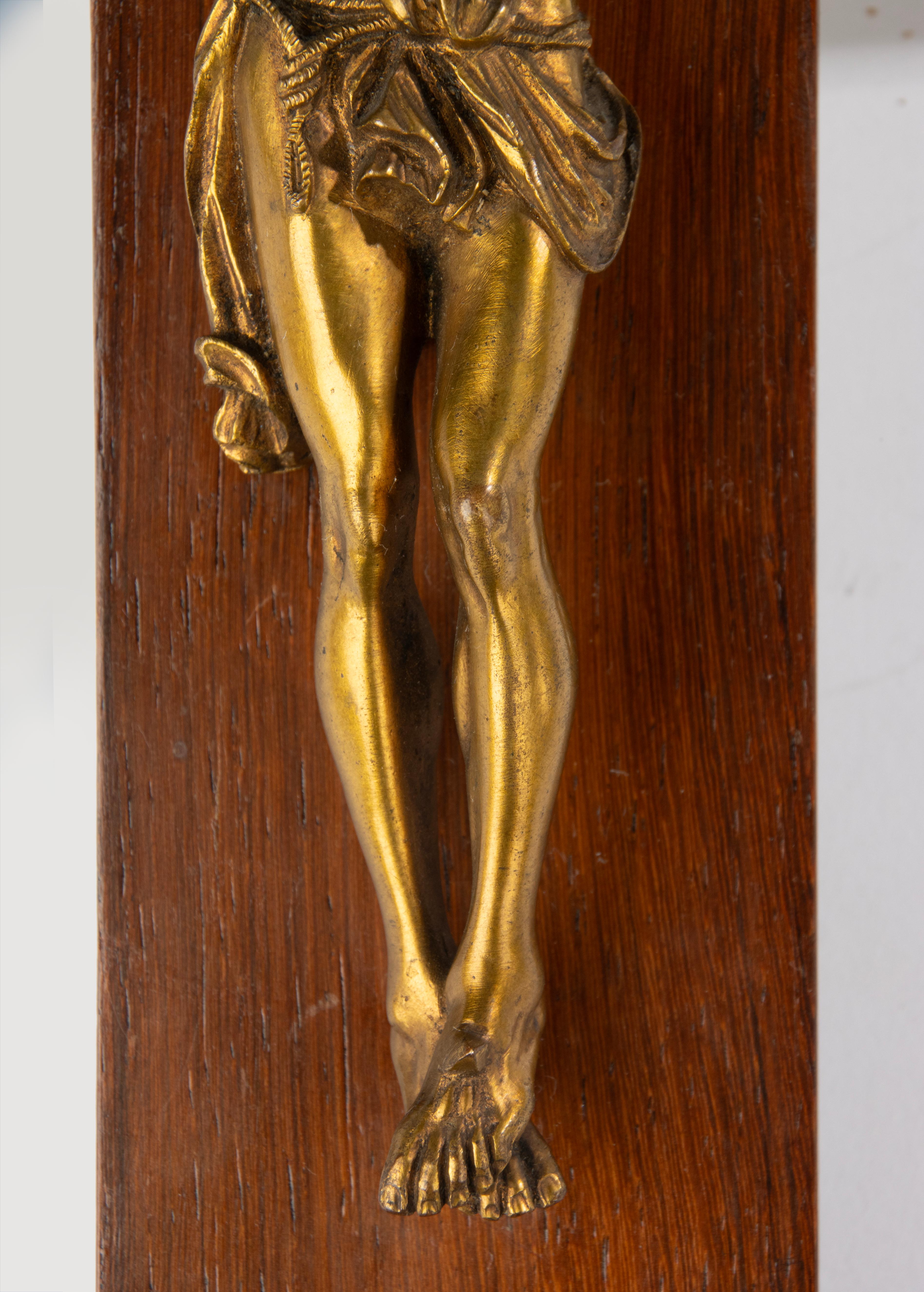 Late 19th Century Crucifix - Corpus Christi - Ormolu Gilt Bronze - Wooden Cross 7