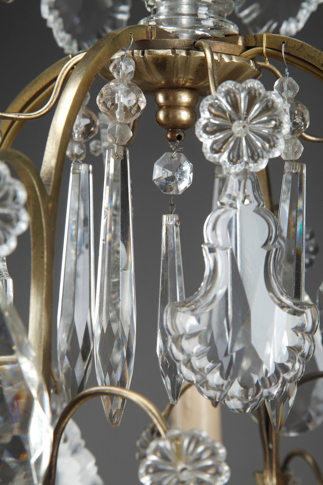 Late 19th Century Crystal and Bronze 8-Light Chandeliers 11