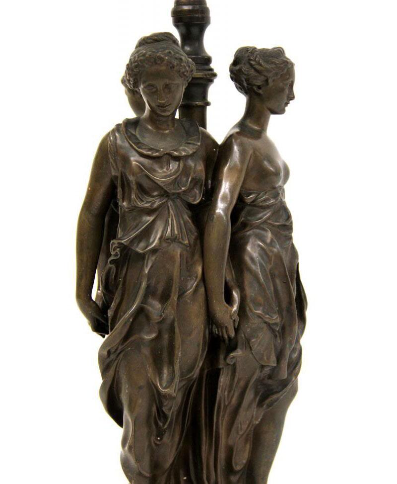 Belle Époque Late 19th Century Crystal and Bronze Sculptural Centerpiece by Thiebaut Freres