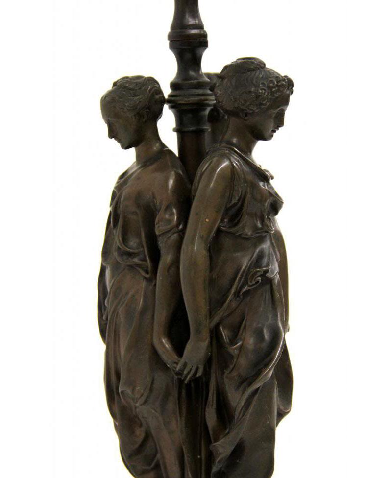 French Late 19th Century Crystal and Bronze Sculptural Centerpiece by Thiebaut Freres
