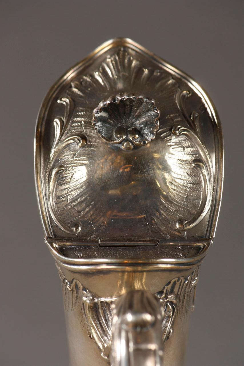 Late 19th Century Cut Crystal and Silver Ewer 2