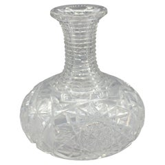 Antique Late 19th Century Cut Glass Carafe