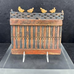 Late 19th Century Danish Primitive Folk Art Tape Heddle Band Loom