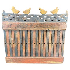 Antique Late 19th Century Danish Primitive Folk Art Tape Heddle Band Loom