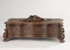 Late 19th Century Decorative Box - Black Forest - Carved Wood